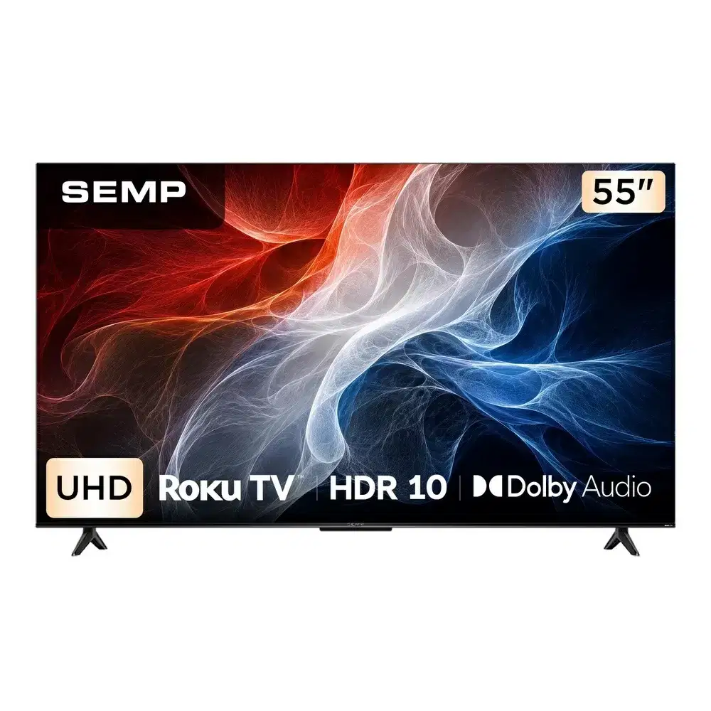 TV LED SMART 55 SEMP 55S62R UHD 4K ROKU TV 3 HDMI 1 USB PRETA BIVOLT 