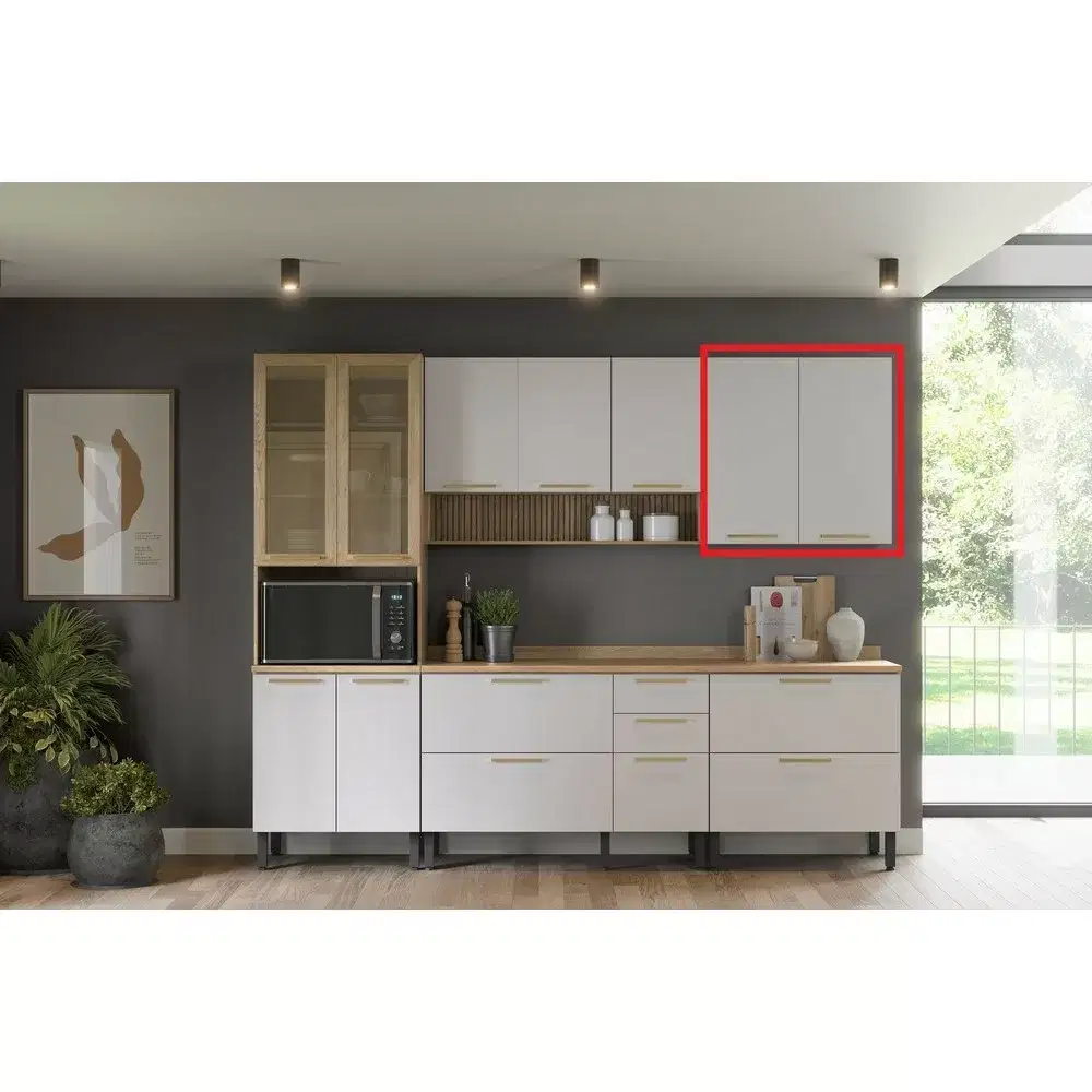 ARMARIO 0.80CM 2 PORTAS AVELA MEL/BRANCO 907002 A80XL80XP31 20KG TELASUL