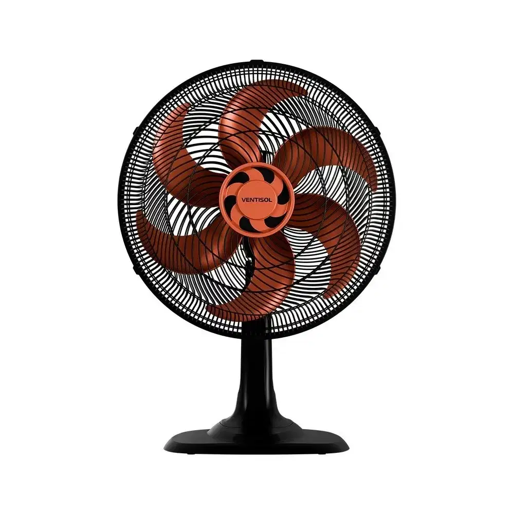 VENTILADOR DE MESA VENTISOL 40CM OSC TURBO 6 PÁS 80W PREMIUM BRONZE 220V