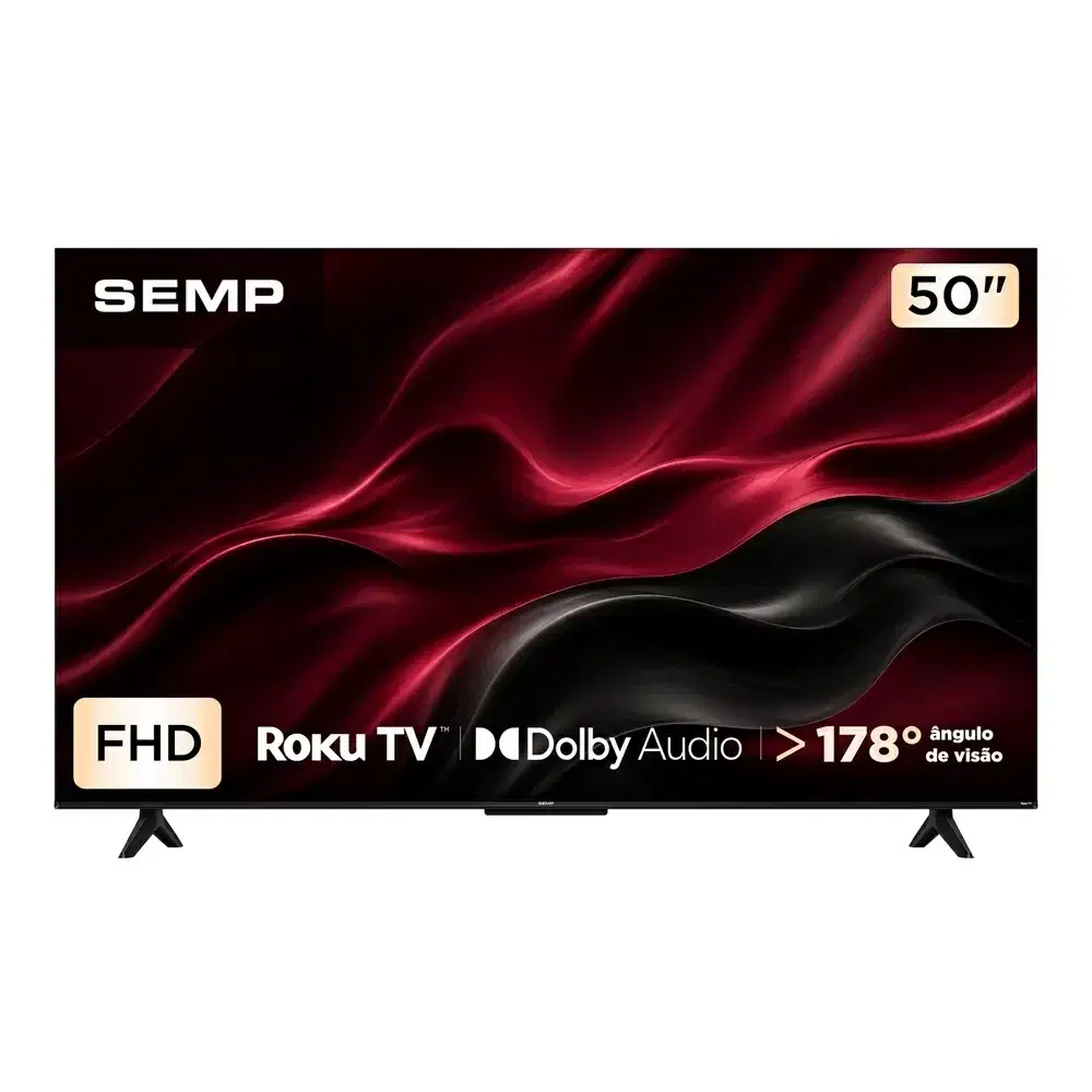 TV LED SMART 50 SEMP HD 50S42R ROKU TV 3 HDMI 1 USB PRATA BIVOLT