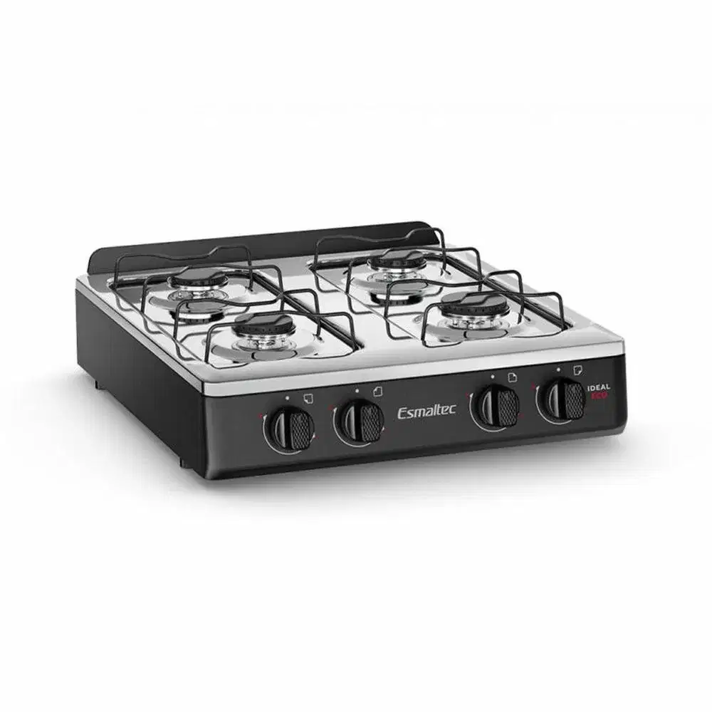FOGAO 4 BOCAS ESMALTEC F4MFP IDEAL ECO 4129 PRETO