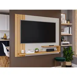 PAINEL 1.35M PARA TV ATE 50 DUNAS OFF WHITE/NATURE A108XL135XP20 25KG PERMOBILI 
