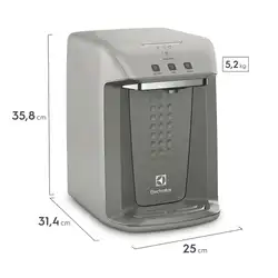 Purificador Electrolux Eletrônico c/ Painel Digital Blue Touch Bivolt Cinza (PA26G) Bivolt