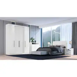 GUARDA ROUPA 4 PORTAS 4 GAV 1.80M PH1717 BRANCO C/PE A219XL180XP47 HERVAL 