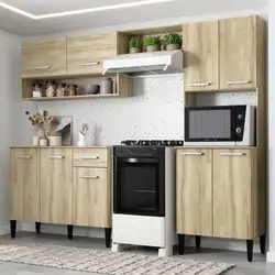 Armário Cozinha Compacta Arizona Essence Carvalho Carraro