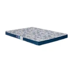 COLCHAO CASAL ESPUMA D23 138X188X14 TEC BRILHANTE AZUL 60KG DESIGN DECOROAR