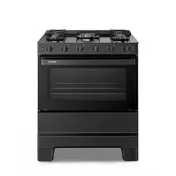 FOGAO 5 BOCAS ESMALTEC F5VAP IDEAL SUPER GLASS 5128 PRETO BIVOLT