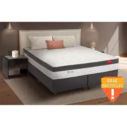 COLCHAO QUEEN MOLA ENSACADA 158X198X28 NUVIO C/EPS CINZA/BR 120KG RECONFLEX