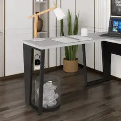 Mesa de Escritório Auxiliar 90cm Multimóveis CR25306 Cinza/Preto Cinza/Preto
