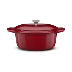 Panela de Ferro Fundido Esmaltado Caçarola Electrolux Expert 24cm Vermelha