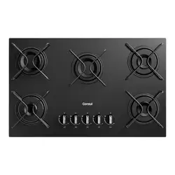 Cooktop Consul 5 Bocas Vidro Temperado com Chama Suave - CD075BE Bivolt