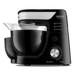 Batedeira Planetária Mondial Preto e Inox 700W BP-01P-B 220