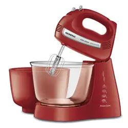 Batedeira Bella Massa Mondial Vermelha e Inox 500W B-55-R 220