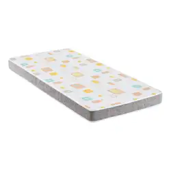 Colchão de Solteiro com Espuma D20 78x188cm Inducol CR452A Branco/Cinza Branco/Cinza