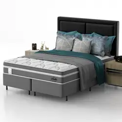 CONJUNTO CAMA BOX QUEEN MOLA ENSACADA BERLIM C/EPS 158X198X68 110KG PROBEL