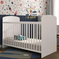 Berço para Colchão 60x130cm Sonho Multimóveis BB0515 Branco Branco