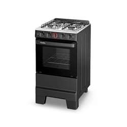 FOGAO 4 BOCAS ESMALTEC IDEAL SUPER 4121 PRETO BIVOLT