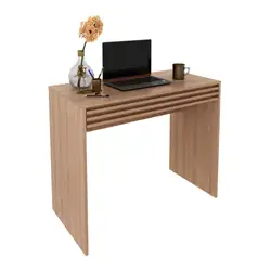 Escrivaninha/Mesa Escritório 90cm com 1 Gaveta Multimóveis CR25261 Amêndoa Amêndoa