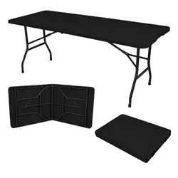 MESA DOBRÁVEL GALLANT VIRA MALETA PORTÁTIL 1,80M PRETO COM ALÇA (GMD22A01A-PT)