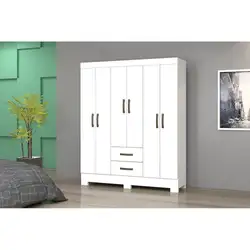 GUARDA ROUPA 6 PORTAS 2 GAV 1.46M VENUSTE BRANCO 12/12MM C/PE A178XL146XP41 JOSAN