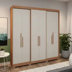 GUARDA ROUPA 6 PORTAS 2 GAV 2.06M PH1804 CARVALHO/OFF WHITE C/PE A217XL206XP47 HERVAL