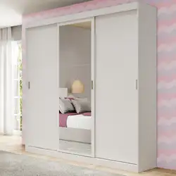 Guarda Roupa Infantil 3 Portas 4 Gav 1 Espelho Branco Fenix