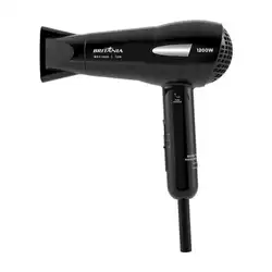 SECADOR DE CABELOS BRITANIA BSC1200 2 TEMPERATURAS DOBRAVEL 1200W PRETO BIVOLT