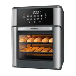 Fritadeira Air Fryer Forno Oven 12L Mondial Cinza/Inox 2000W - AFON-12L-GI 110