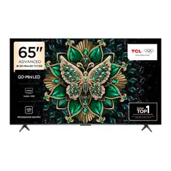 TV QLED SMART 65 TCL 65C6K 4K QD-MINI LED GOOGLE TV 3 HDMI 1 USB PRATA BIVOLT